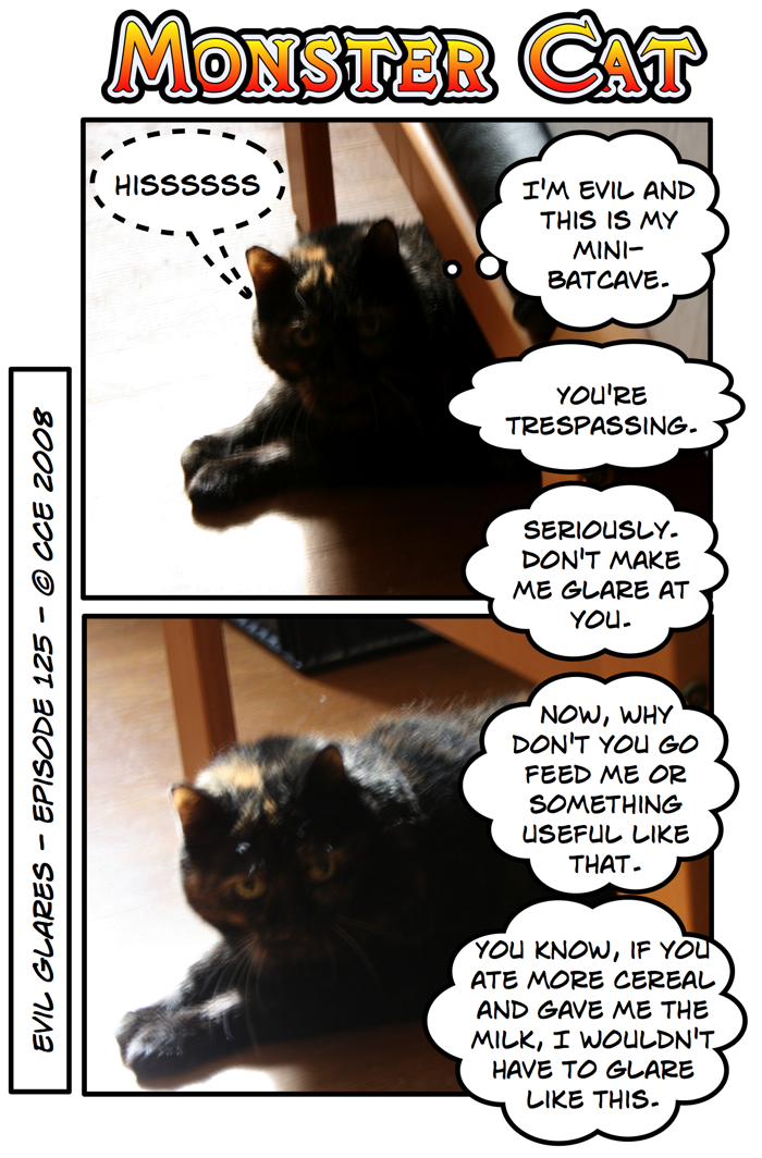 You can't always see her face, but when you can, she's often glaring at you...