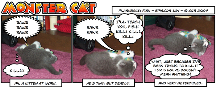 No actual fish were harmed in the making of this comic strip... much.