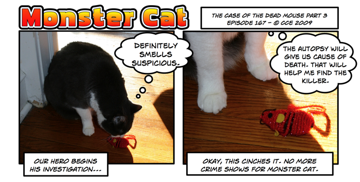 He must be studying them... I hope he doesn't become a 'sunglasses actor' like Horatio in CSI: Miami.