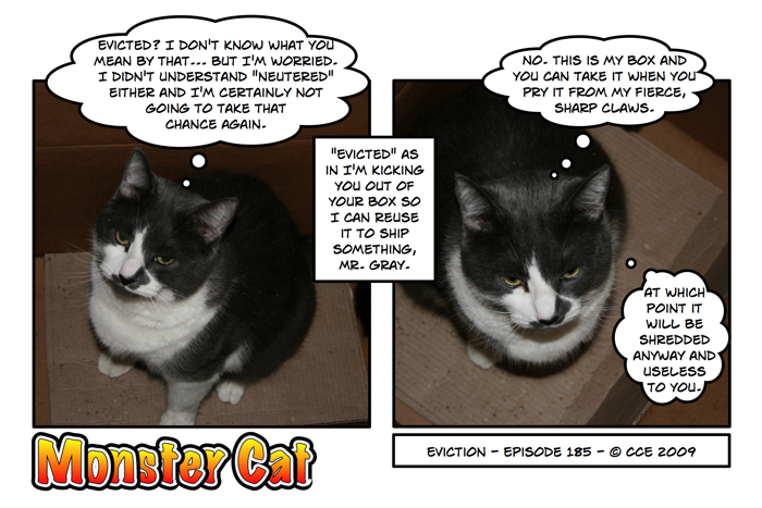Note to self: Don't come between a Monster Cat and his 'drug den'.