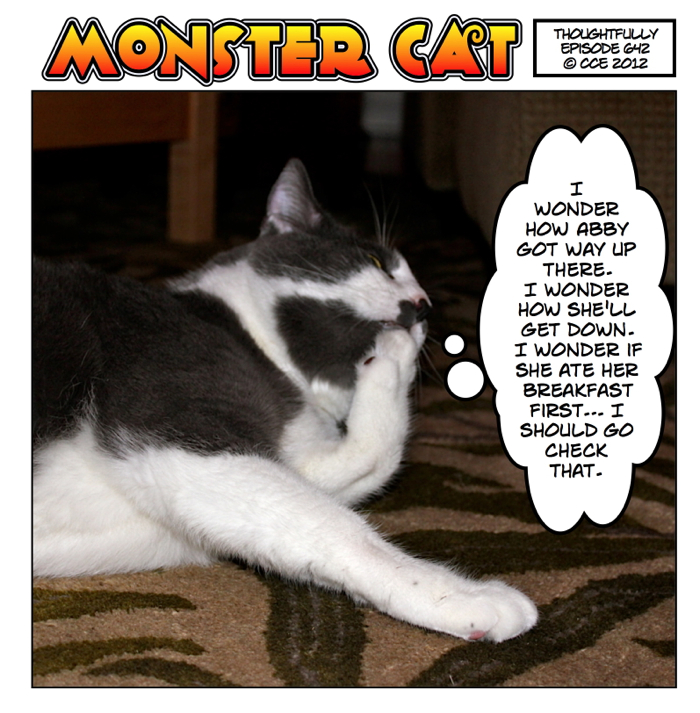 Monster Cat is very thoughtful and helpful... wouldn't want that kibble to go stale!